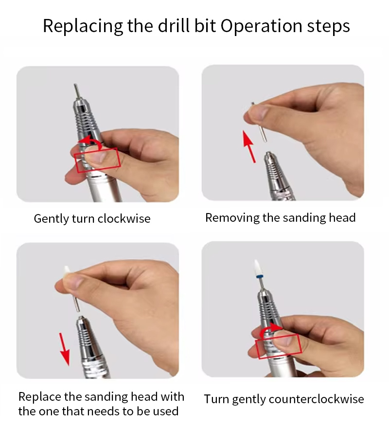 Low-noise grinding drill