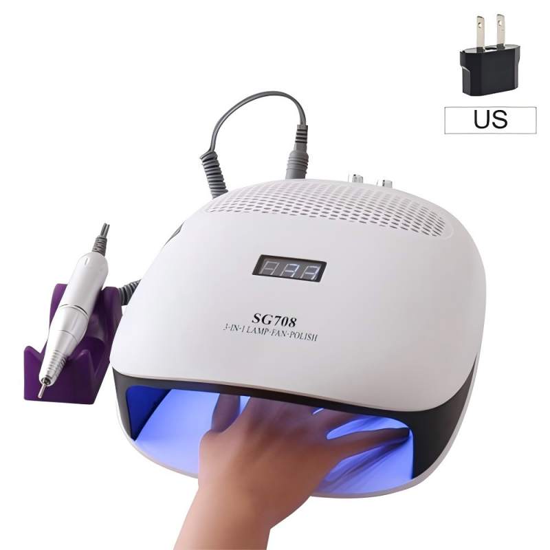 Trojkombinácia ručná lampa na nechty s vankúšom